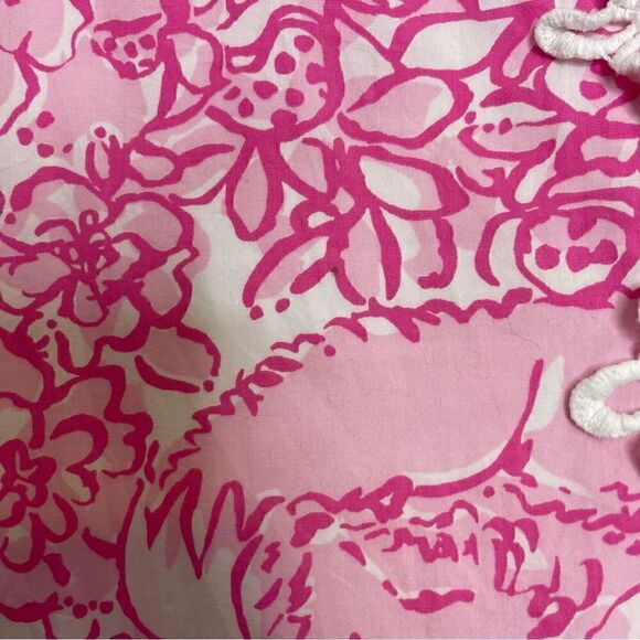 Lilly Pulitzer She’s a Fox Pink Floral High Neck Pearl Shift Dress 4 - Picture 3 of 8